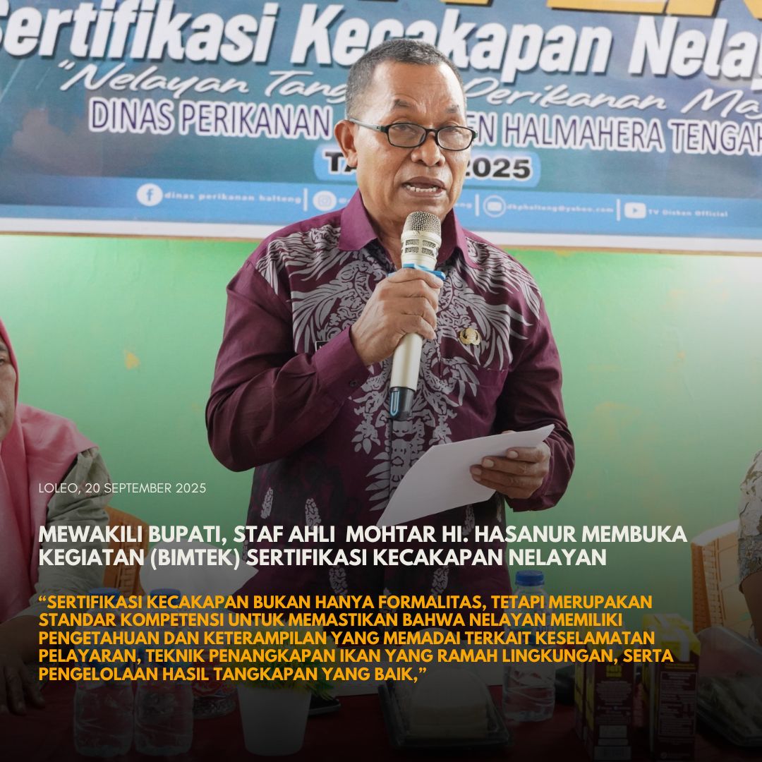 DINAS PERIKANAN DORONG PENINGKATAN SDM NELAYAN LEWAT SERTIFIKASI KECAKAPAN NELAYAN (SKN)